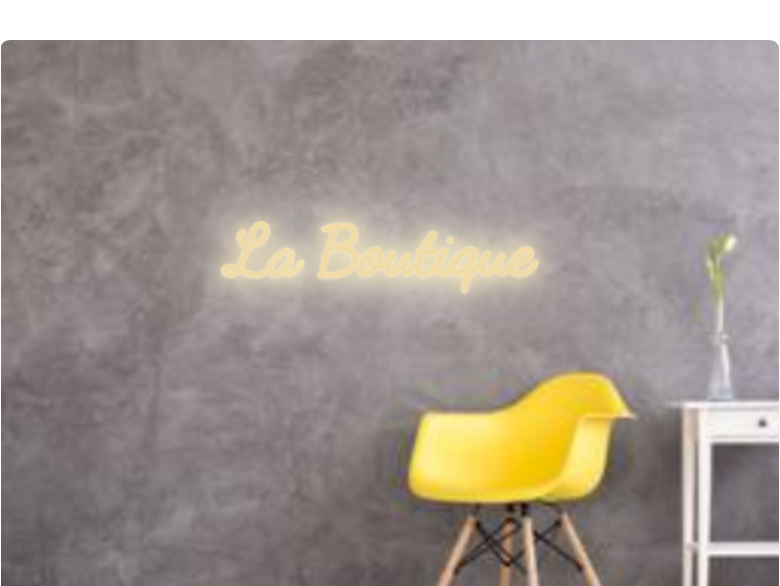 Custom text: La Boutique